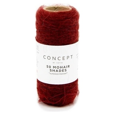 50 MOHAIR SHADES Katia Farby 50 MOHAIR: 45 vínovo gaštanová
