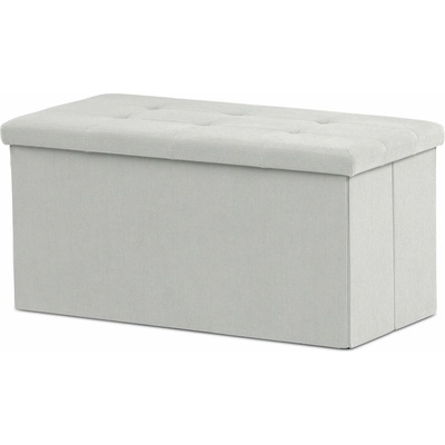 AUTRONIC Taburet s úložným priestorom, krémová menčestrová látka 37 × 77 × 38 cm