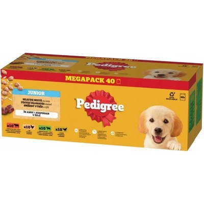 Pedigree smíšený výběr pro štěňata s rýží v želé 40 x 100 g