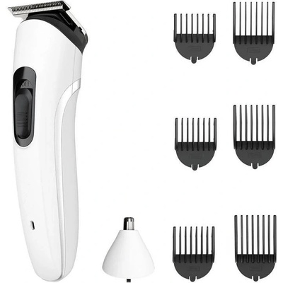 Мултитример Rowenta Trim & Style Multi-trimmer 8 in 1 TN8934E0, 6 настройки на дължината, острие от неръждаема стомана, до 60 минути време на работа, бял (TN8934E0)