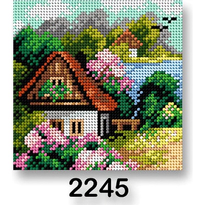 Stoklasa Vyšívací předloha 70244 2245 dům jaro 1 zelená 15x15cm – Hledejceny.cz