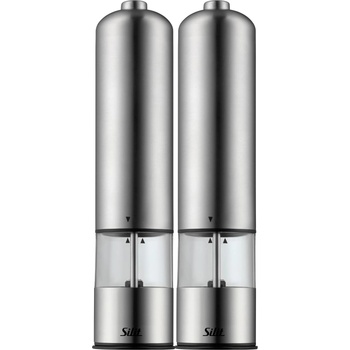 WMF Комплект електрически мелнички за черен пипер и сол silit, 2 бр. , неръждаема стомана, wmf (wm2143279464)