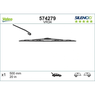 Valeo Silencio 500 mm VA 574279