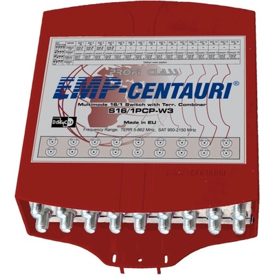 Neuvedený DiSEqC přepínač EMP S16/1PCP-W 3 16/1