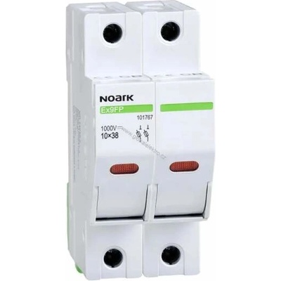 Odpínač válcových pojistek Noark EX9FP 2P 10x38 1000VDC 30A s indikací 101767