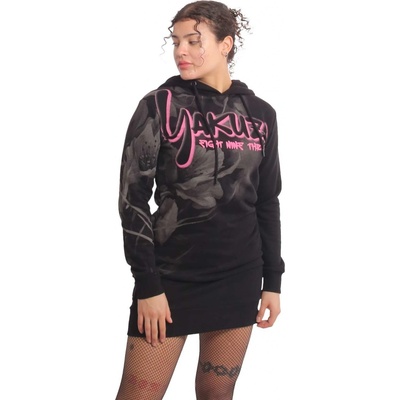 Yakuza Night Flower Sweat Dámské Šaty Černé GKB25108BLK
