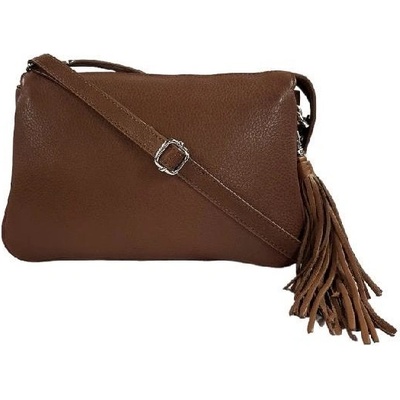 The Trend kožená crossbody kabelka 4354683 tan hnědá