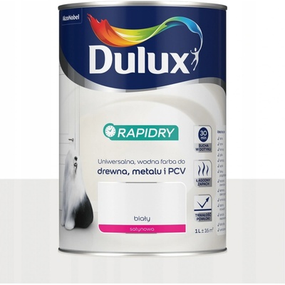 Dulux Akrylová barva na dřevo 1 l bílý satén