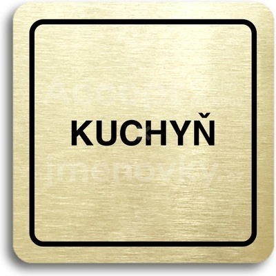 ACCEPT Piktogram kuchyň - zlatá tabulka - černý tisk