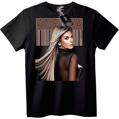 NOONEBRAND Тениска Анелия Баркод - XS, Black