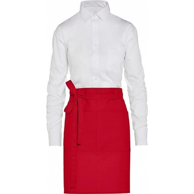 SG Accessories Bistro Ex JASSZ Bistro Krátká recyklovaná zástěra Brussels s přední kapsou Červená