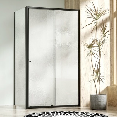 NICOL COMBI Black 100x100 grape Sprchovací kút s posuvnými d