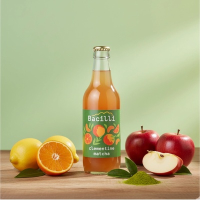 Bacilli Fermentovaná limonáda Klementínka a Matcha bio 330 ml