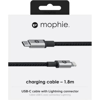 Image 1 of mophie USB-C Кабел за iPhone, Mophie (Lightning) 1m, Черен (409903289)