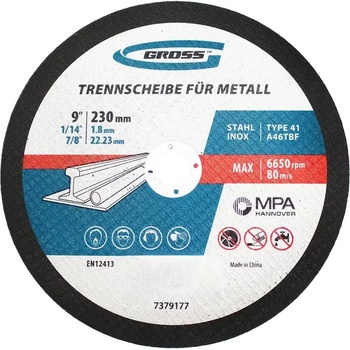 GROSS Диск за рязане на метал gross - 230 × 1, 8 × 22, 2 мм (7379177)