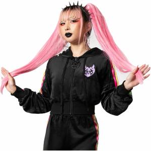 KILLSTAR дамски суитшърт KILLSTAR - Coven Chill Velour - Черен - KSRA004997