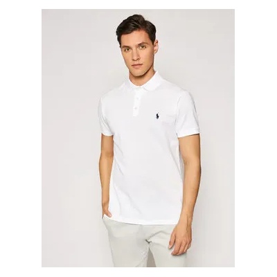 Ralph Lauren Тениска с яка и копчета 710541705 Бял Slim Fit (710541705)