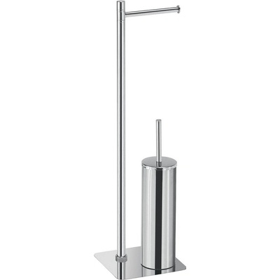 Gedy Artu 1132 stojan s držákem na toaletní papír a WC štětkou, hranatý, chrom