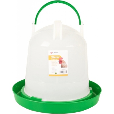 Flamingo Twist Napáječka kulatá zelená/bílá 7 l