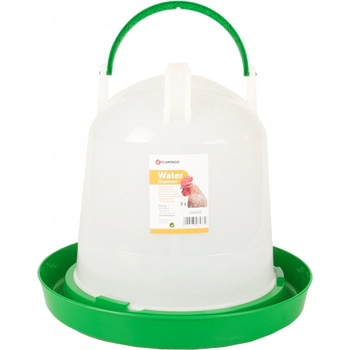 Flamingo Twist Napáječka kulatá zelená/bílá 7 l