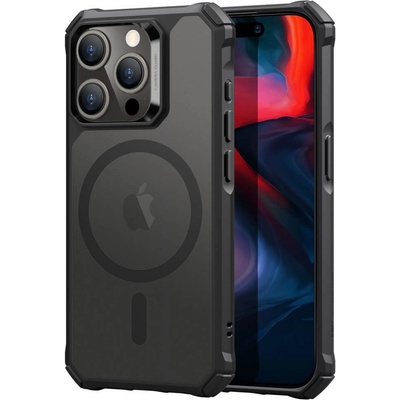 ESR Хибриден удароустойчив кейс с MagSafe за iPhone 15 Pro - ESR Air Armor HaloLock MagSafe Case (черен-мат) (1A6900202)