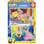 Educa Пъзел 2 в 1, Educa, Sponge Bob, 2x48 части
