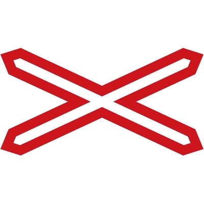 Výstražný kříž pro železniční přejezd jednokolejný - A32a – Zboží Mobilmania