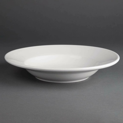 Athena Hotelware hluboké talíře s okrajem na těstoviny nebo polévku 228mm 6 ks