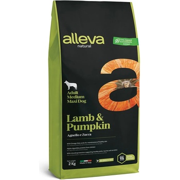 Alleva NATURAL кучешка агне и тиква възрастен среден/макси 2 кг