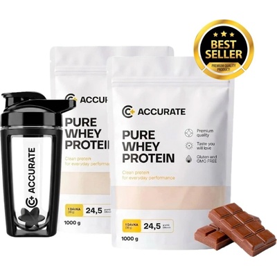 AKCE 1+1 Accurate+ Pure Whey 1000 g + ZDARMA Šejkr 500 ml