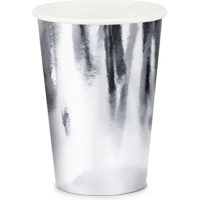 PartyDeco Чаши - сребро 220 мл 6 бр