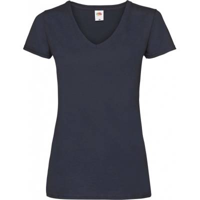 Navy blue v-neck Valueweight Fruit of the Loom šedá