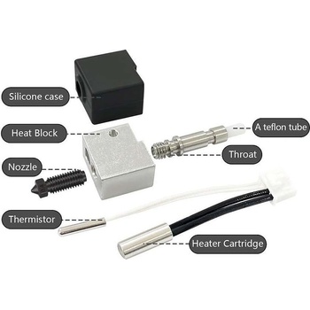 Anycubic Комплект екструдер Hotend за Anycubic Kobra S1 със закалена стоманена дюза