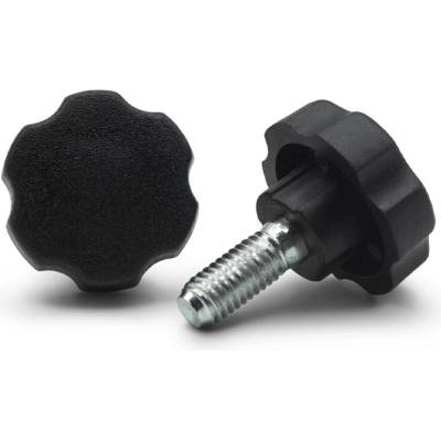 Skrutka kovová s plastovou hlavou, 6 cípa hviezda / 105-037 / 50 / M10 x 25 mm (čierna)