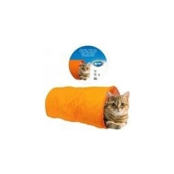 Duvo+ Tunel prolézací pro kočky oranžový 50 x 25 x 25 cm