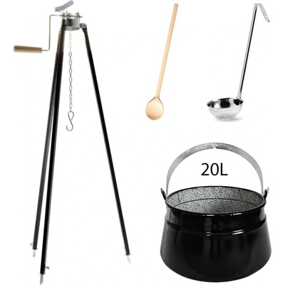 Perfect Home Kotlík s trojnožkou, vařečkou, naběračkou, 20L, 4ks, Set-117