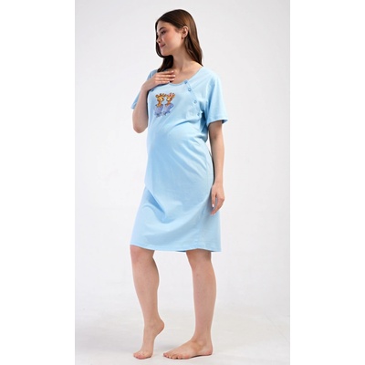 Vienetta Secret dámská noční košile mateřská Žirafa modrá