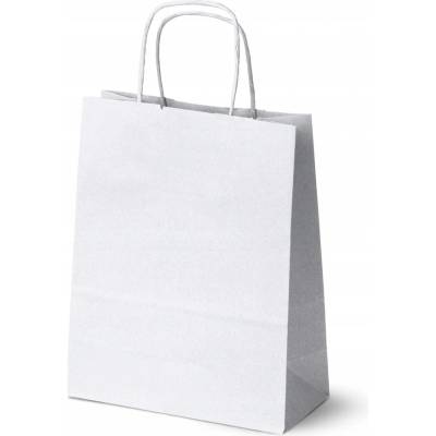 Papírová taška Allbag bílá 18x22,5x8 cm 100 ks
