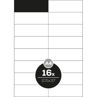 Altryal Etikety Top Stick bílé A4 105 x 37 mm 16 etiket 100 ks