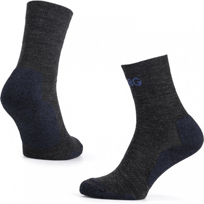 Warg pánske ponožky Trek Merino sivá/modrá