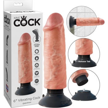 Pipedream King Cock 6" Vibrating Stiffy