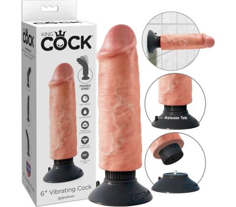 Pipedream King Cock 6" Vibrating Stiffy
