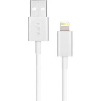 Moshi Lightning to USB Cable - USB кабел за iPhone X, iPhone 8, iPhone 7, iPad, iPod с Lightning (100 см) (бял)