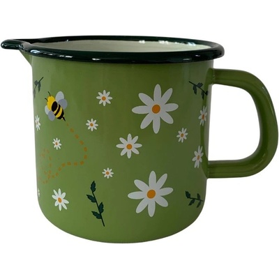 Metalac hrnček smaltovaný 8cm 0,37 l včielky