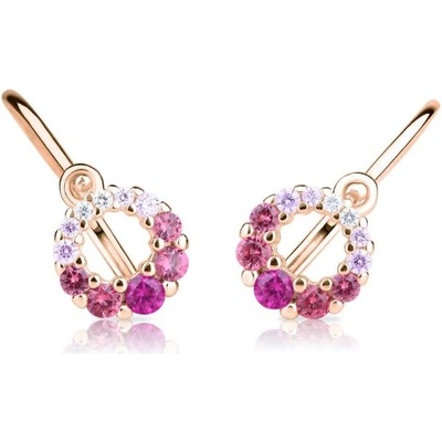 Danfil detské náušničky z ružového zlata brizura C2154