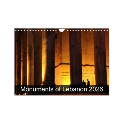Monuments of Lebanon Wall 2026 DIN A4 landscape CALVENDO 12 Month Wall 2026
