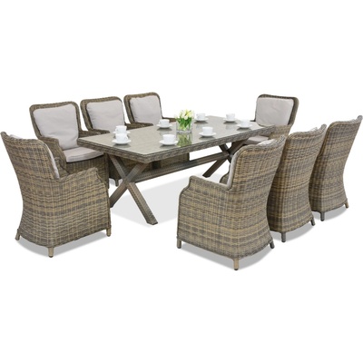 Garden Point cappuccino Лондон ратан сервиз за 8 души (GAP433-8)