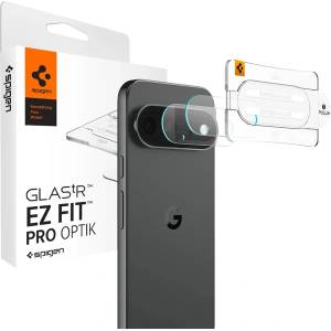 Spigen Протектор за камера Spigen Optik. tR EZ Fit Pro Camera Glass (2 броя в комплект) (AGL11489) - Google Pixel 11 Pro XL - Черен