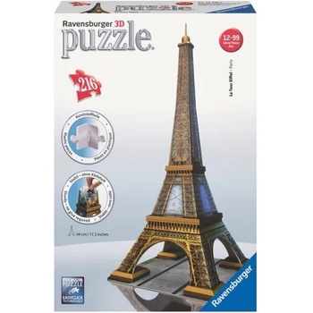 Ravensburger 3D Пъзел - Айфеловата кула в Париж Ravensburger - 706601