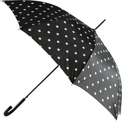 Automatický deštník černý s puntíky – Zboží Mobilmania